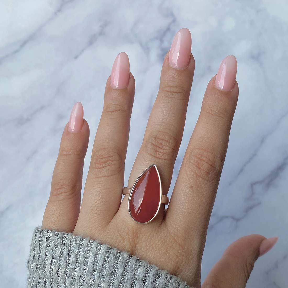 Carnelian Adjustable Ring-(CRL-R-41.)