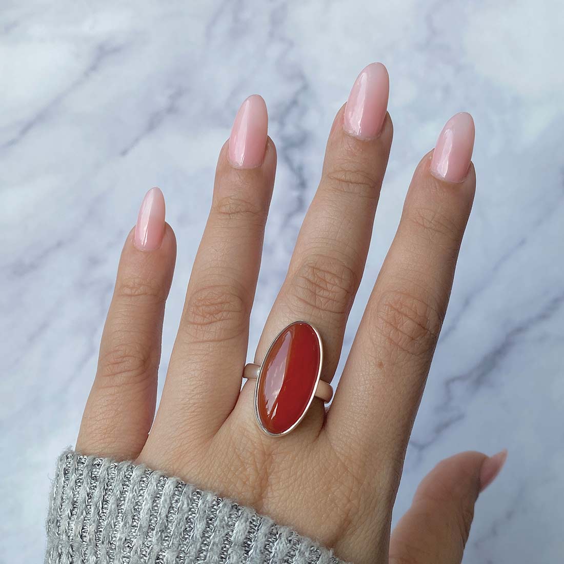 Carnelian Adjustable Ring-(CRL-R-42.)