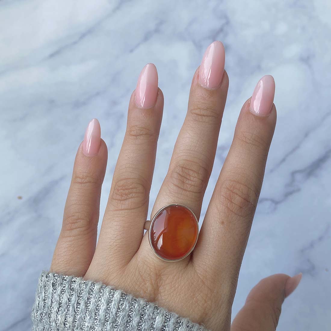 Carnelian Adjustable Ring-(CRL-R-7.)