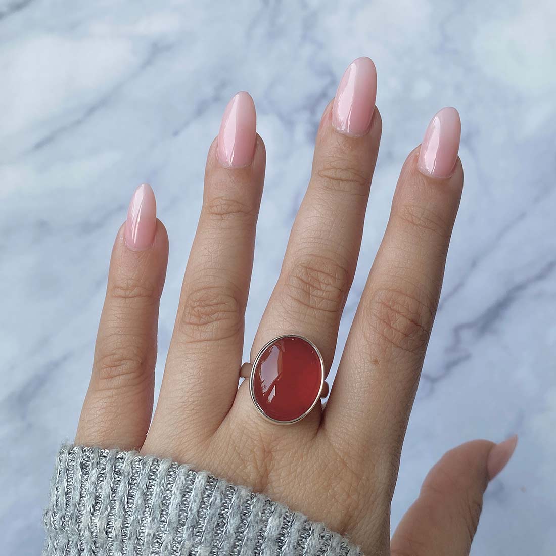 Carnelian Adjustable Ring-(CRL-R-9.)