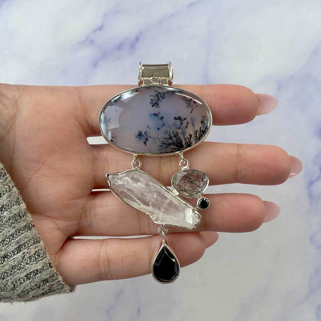 Dendritic Agate Pendant-(DDA-P-27.)