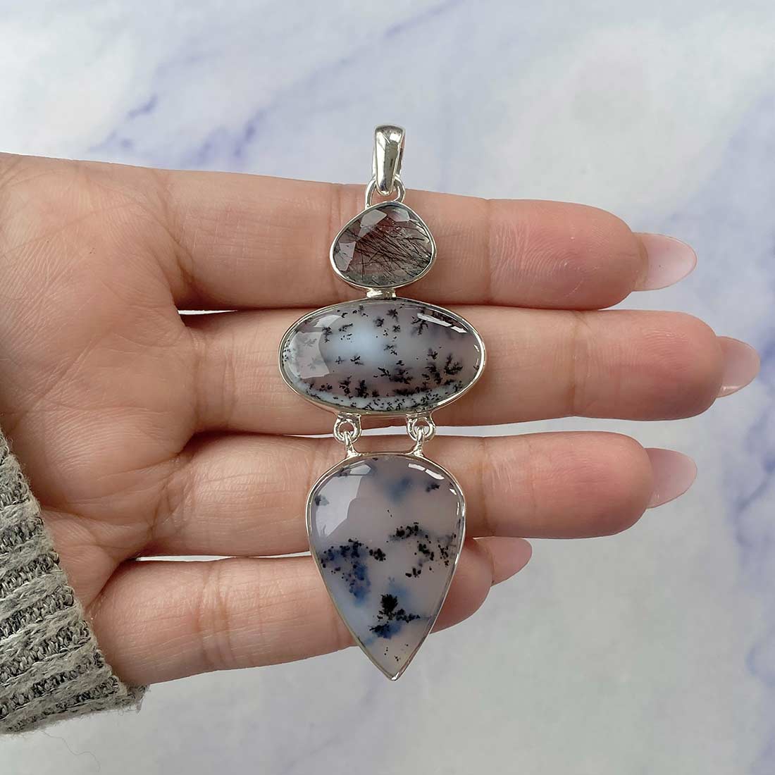 Dendritic Agate Pendant-(DDA-P-28.)