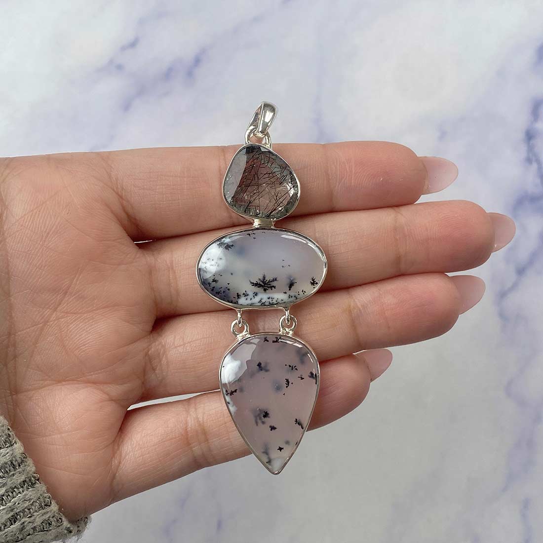 Dendritic Agate Pendant-(DDA-P-29.)