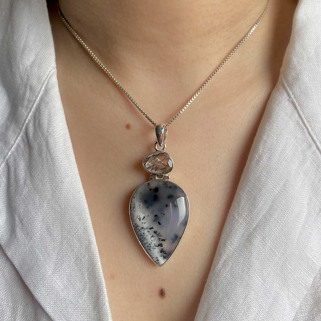 Dendritic Agate Pendant-(DDA-P-31.)