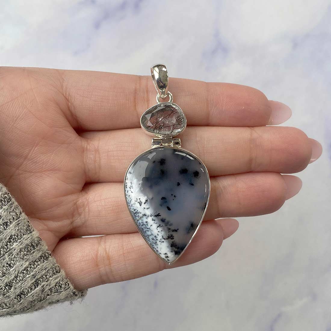 Dendritic Agate Pendant-(DDA-P-31.)