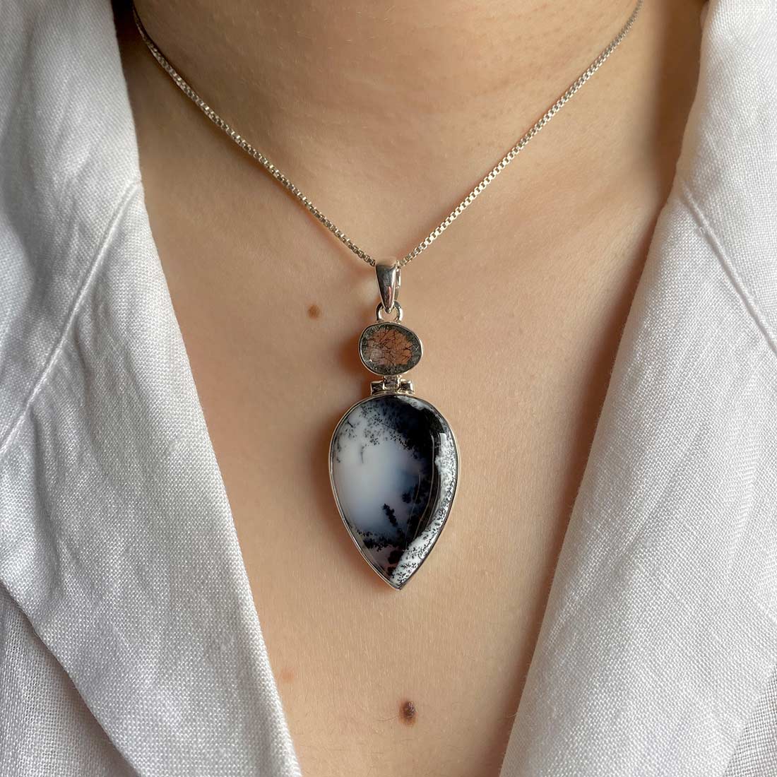 Dendritic Agate Pendant-(DDA-P-32.)