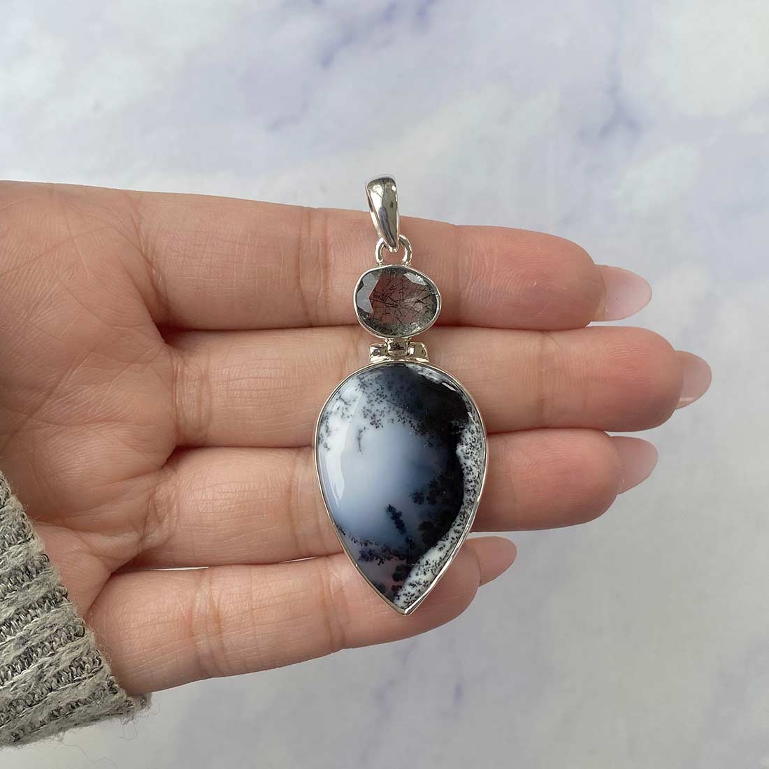 Dendritic Agate Pendant-(DDA-P-32.)