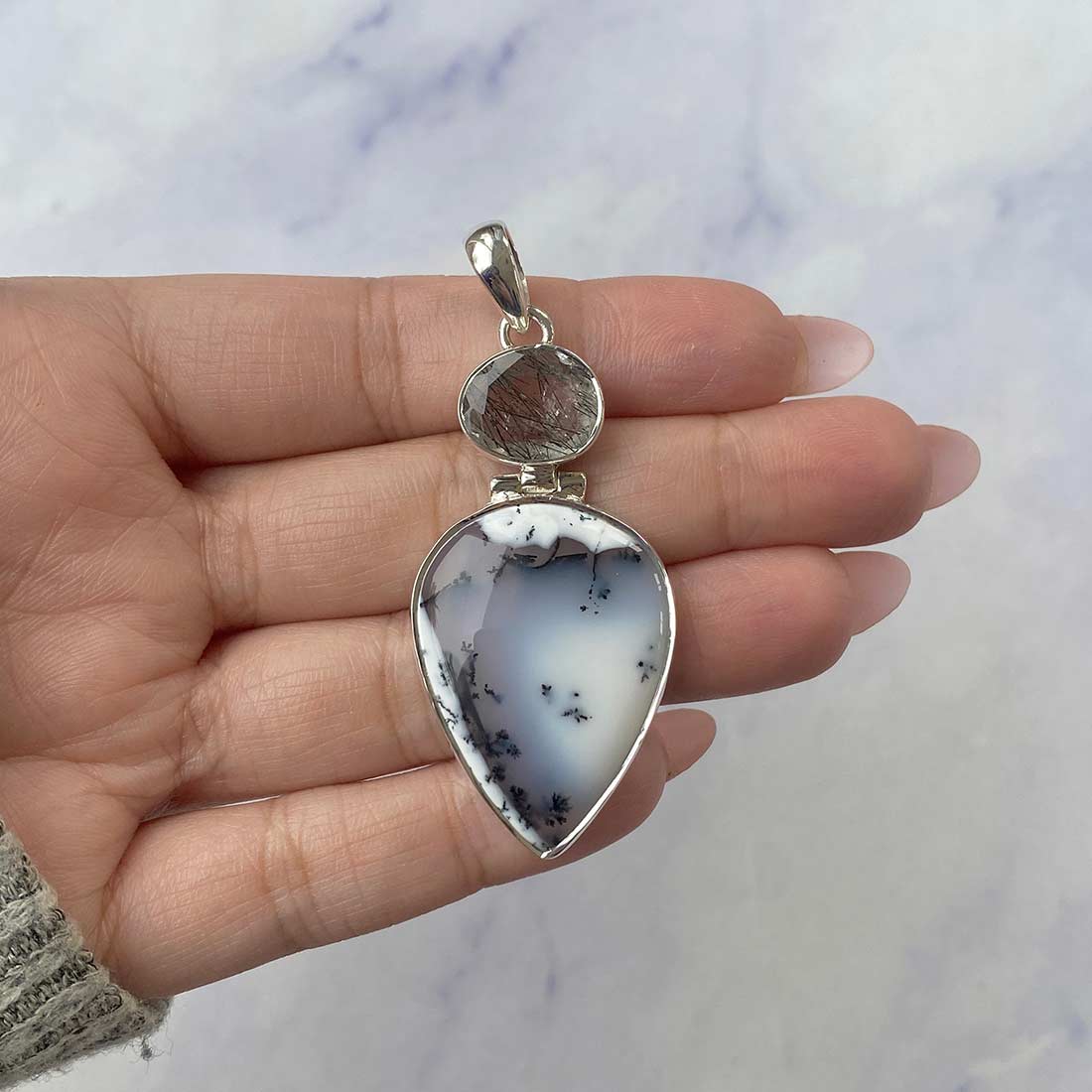 Dendritic Agate Pendant-(DDA-P-34.)