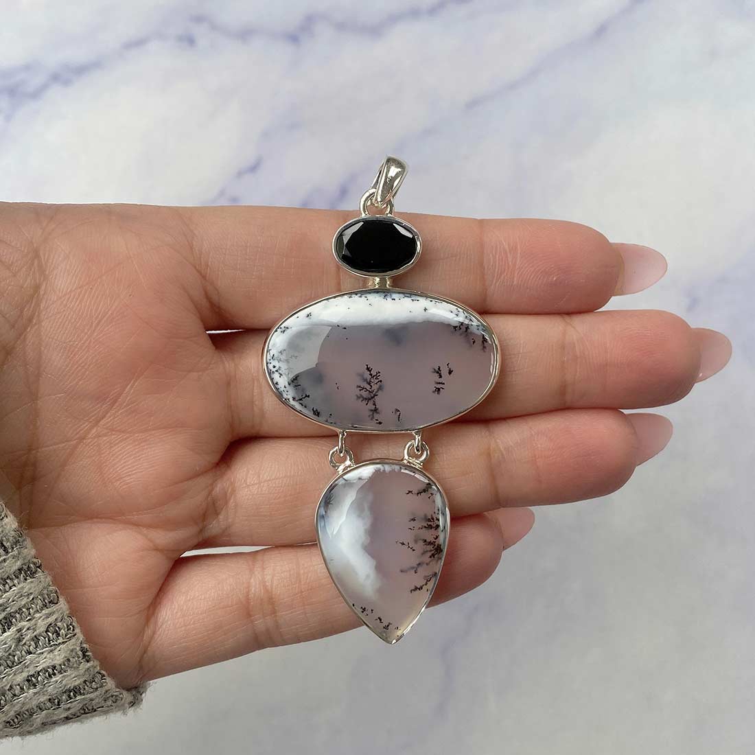 Dendritic Agate Pendant-(DDA-P-38.)