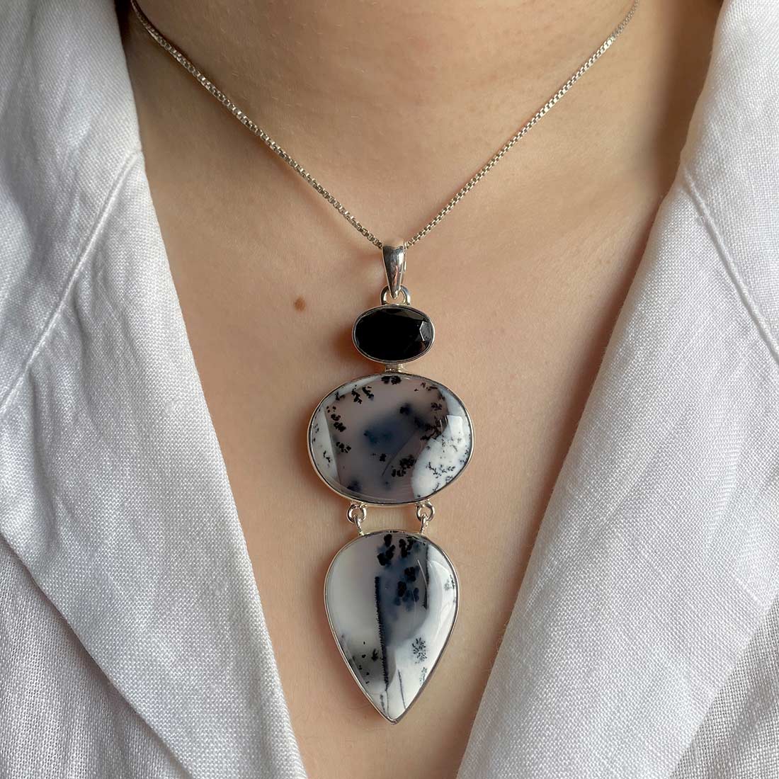 Dendritic Agate Pendant-(DDA-P-39.)