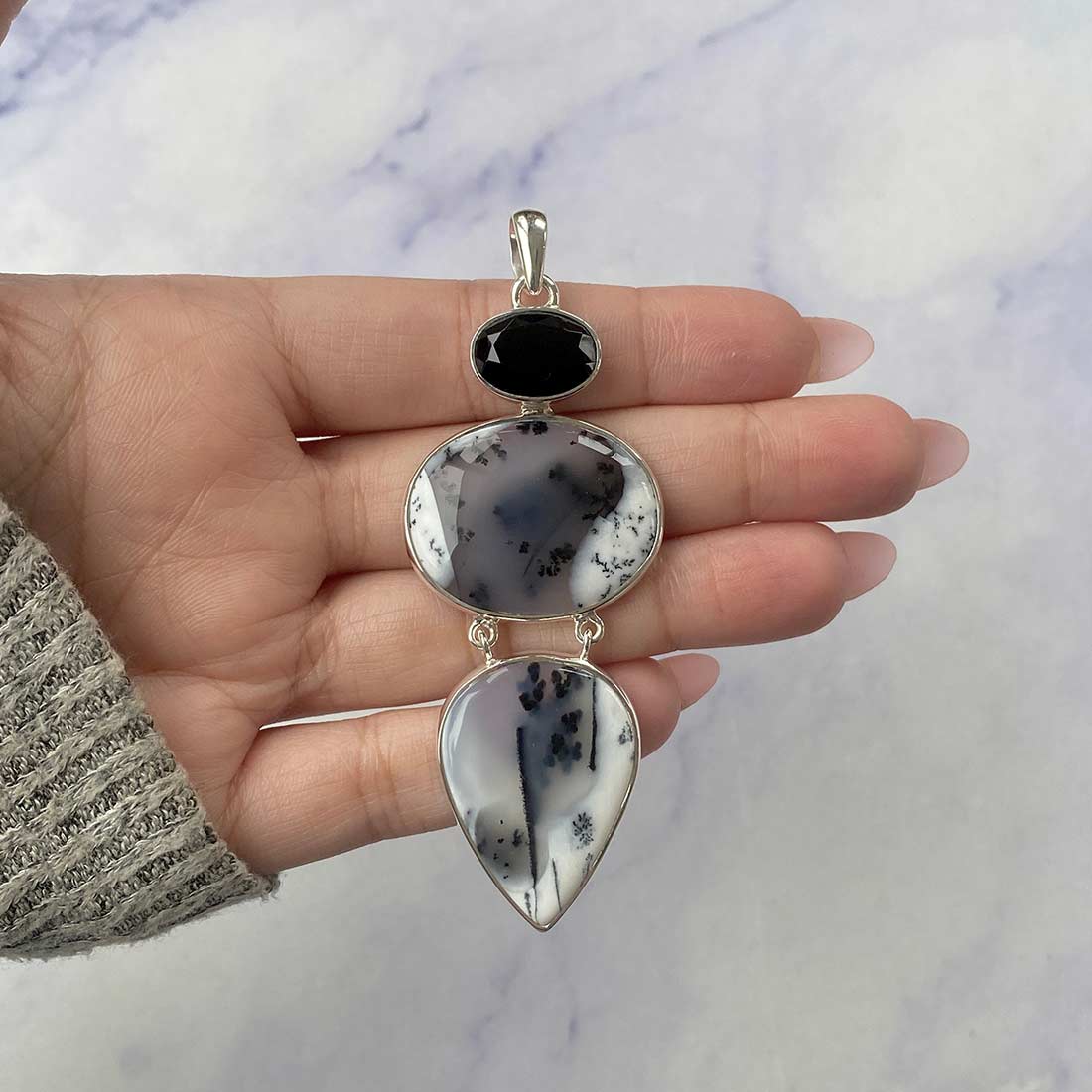 Dendritic Agate Pendant-(DDA-P-39.)