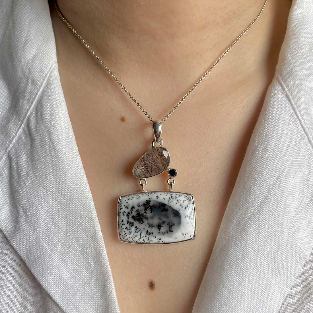 Dendritic Agate Pendant-(DDA-P-40.)