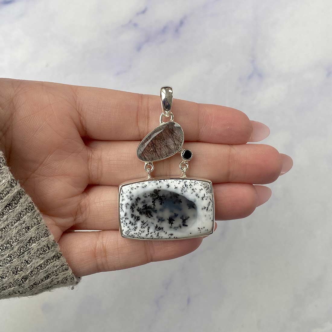 Dendritic Agate Pendant-(DDA-P-40.)