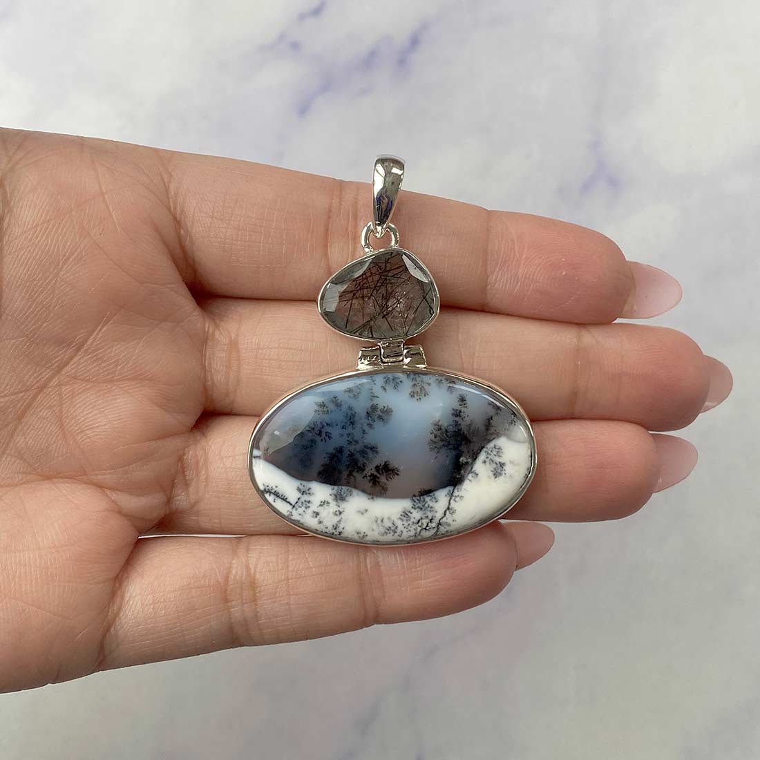 Dendritic Agate Pendant-(DDA-P-41.)