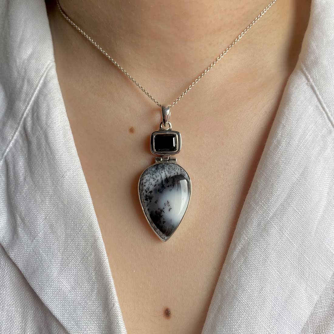 Dendritic Agate Pendant-(DDA-P-43.)