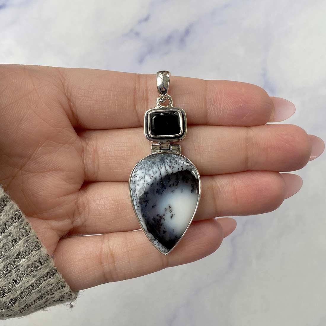 Dendritic Agate Pendant-(DDA-P-43.)