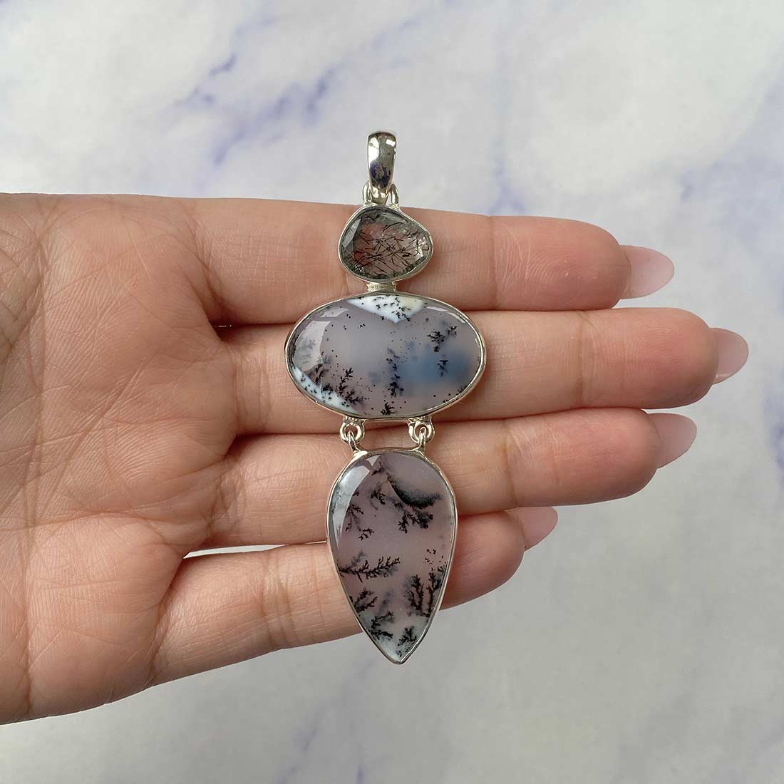 Dendritic Agate Pendant-(DDA-P-48.)