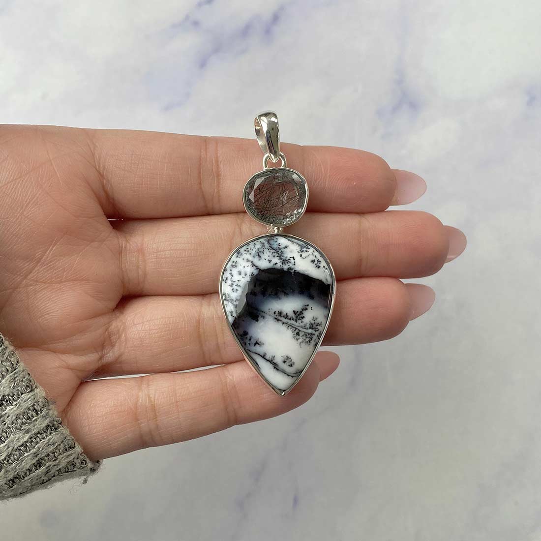 Dendritic Agate Pendant-(DDA-P-49.)