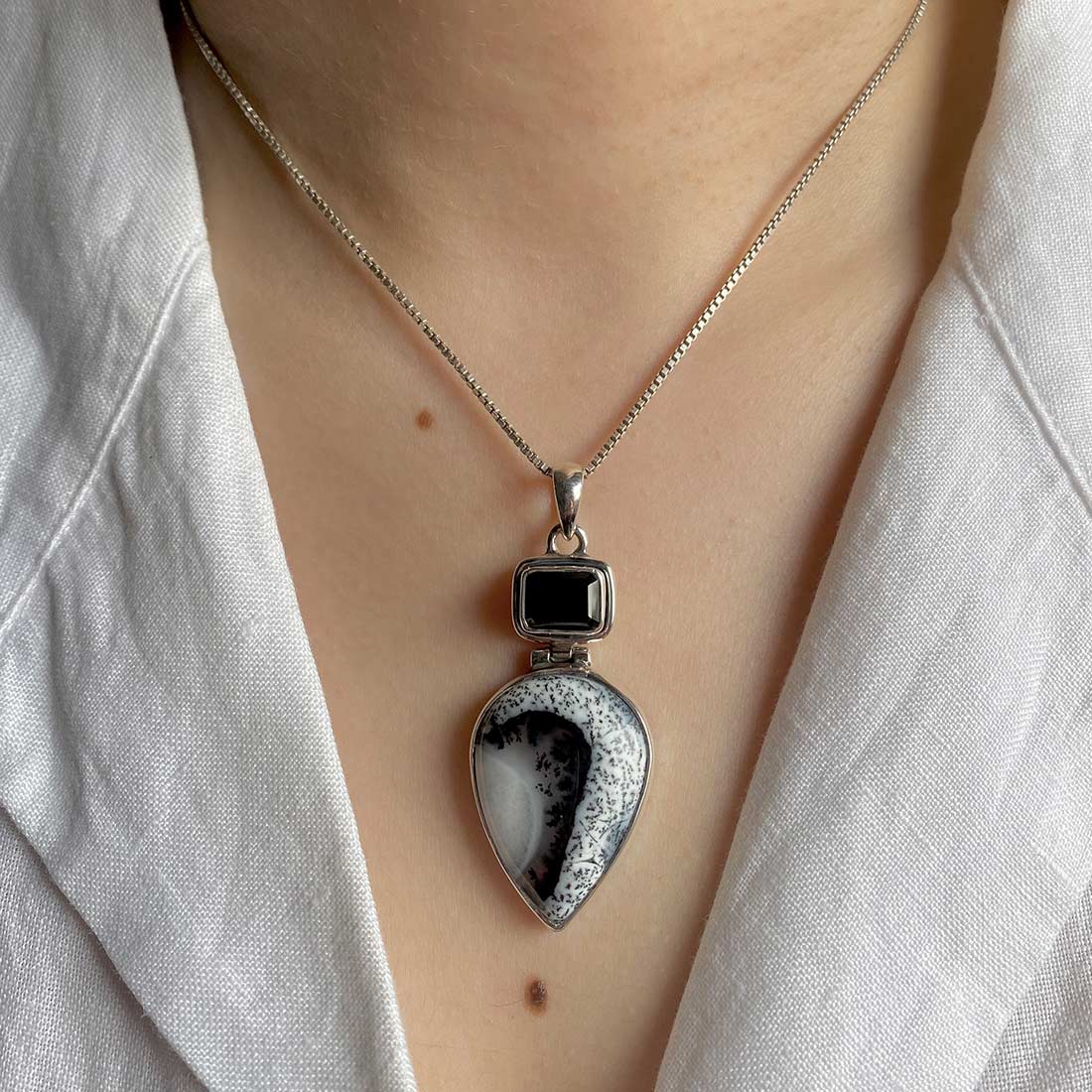 Dendritic Agate Pendant-(DDA-P-50.)