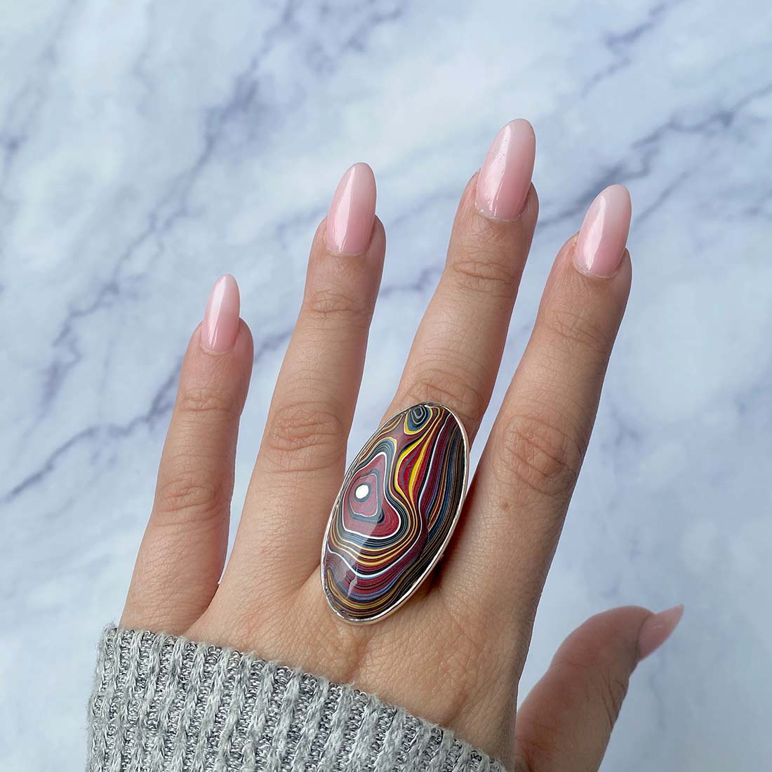 Fordite Adjustable Ring-(FRD-R-1)