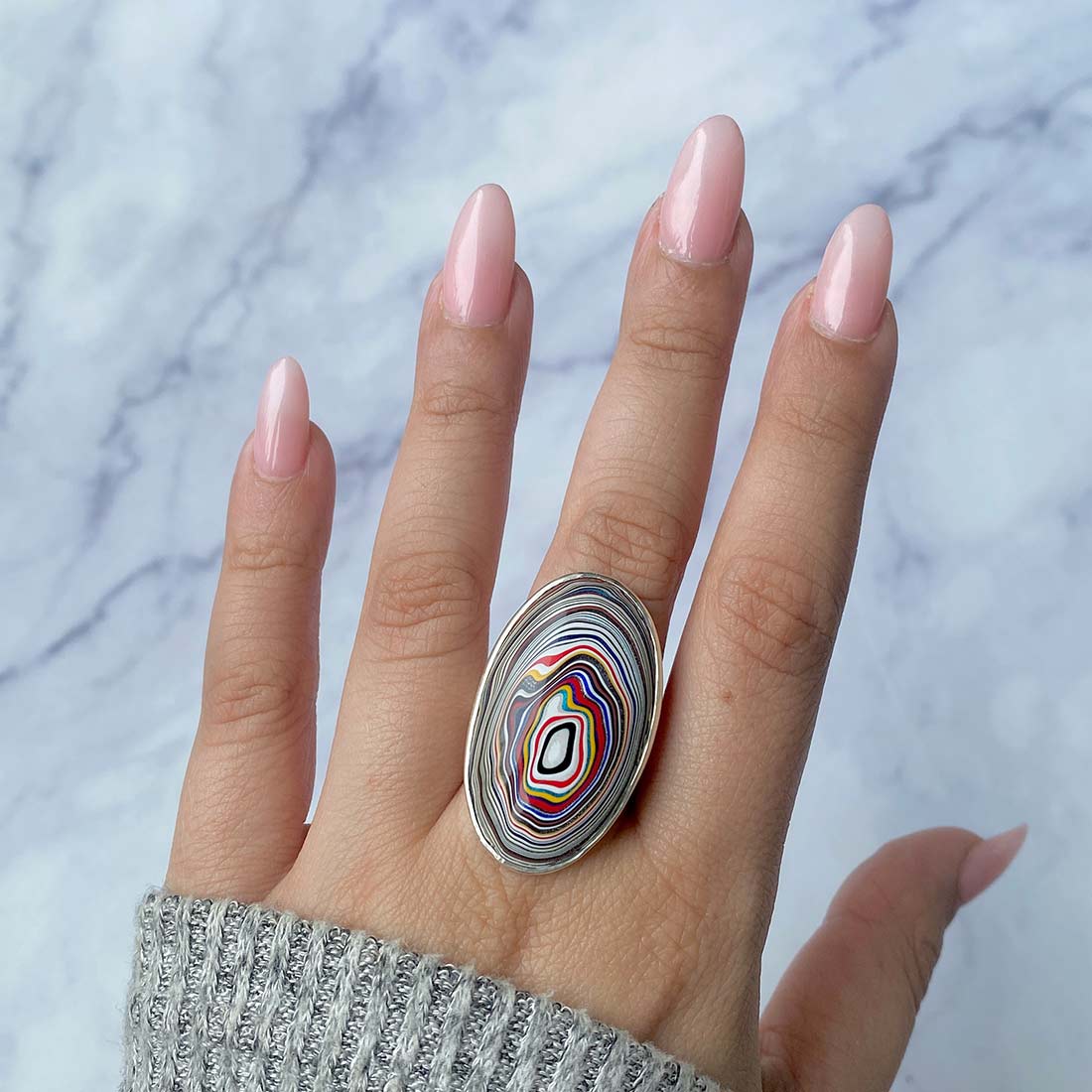 Fordite Adjustable Ring-(FRD-R-10)