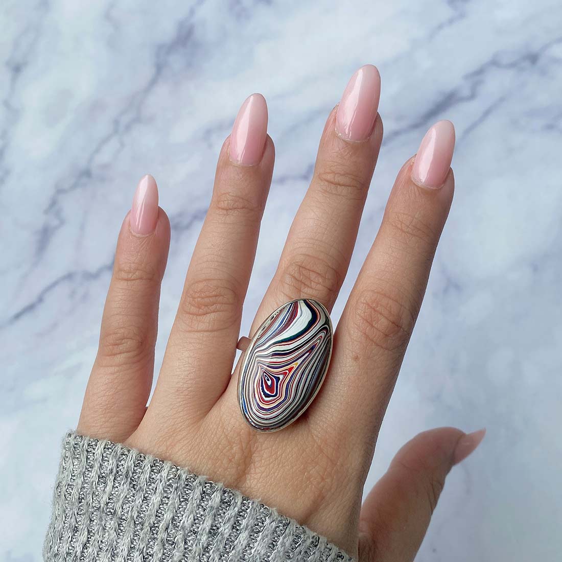 Fordite Adjustable Ring-(FRD-R-11)