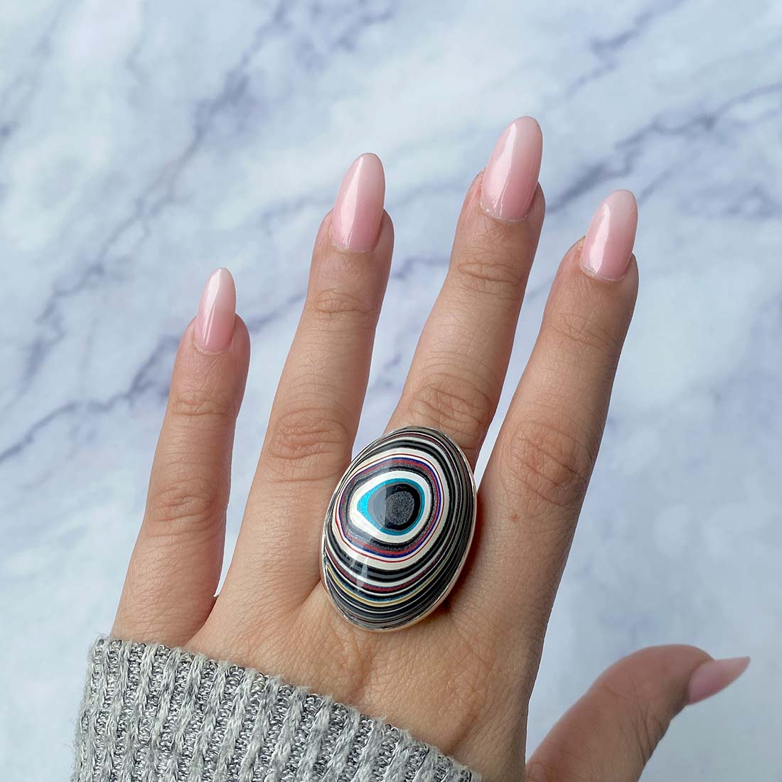 Fordite Adjustable Ring-(FRD-R-12)