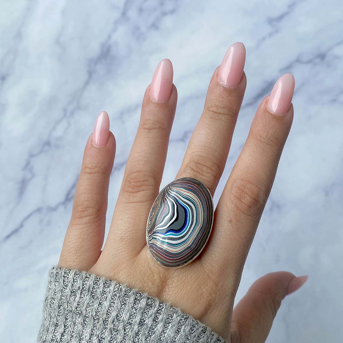 Fordite Adjustable Ring-(FRD-R-13)