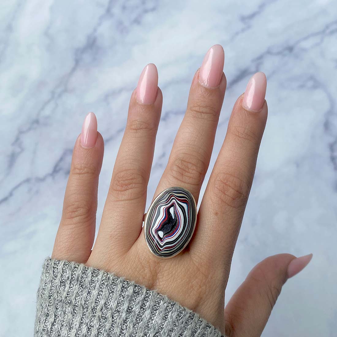 Fordite Adjustable Ring-(FRD-R-15)