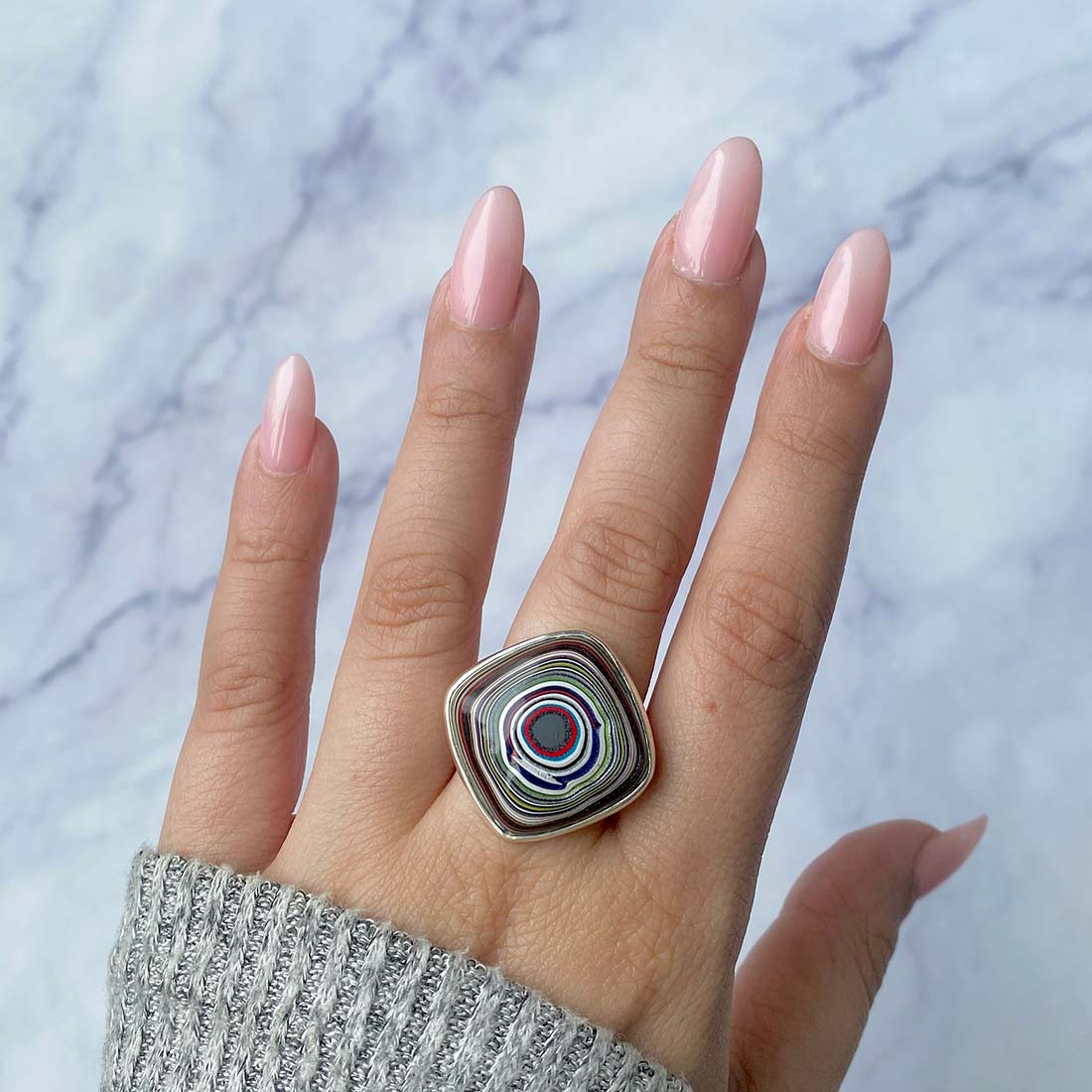 Fordite Adjustable Ring-(FRD-R-18)