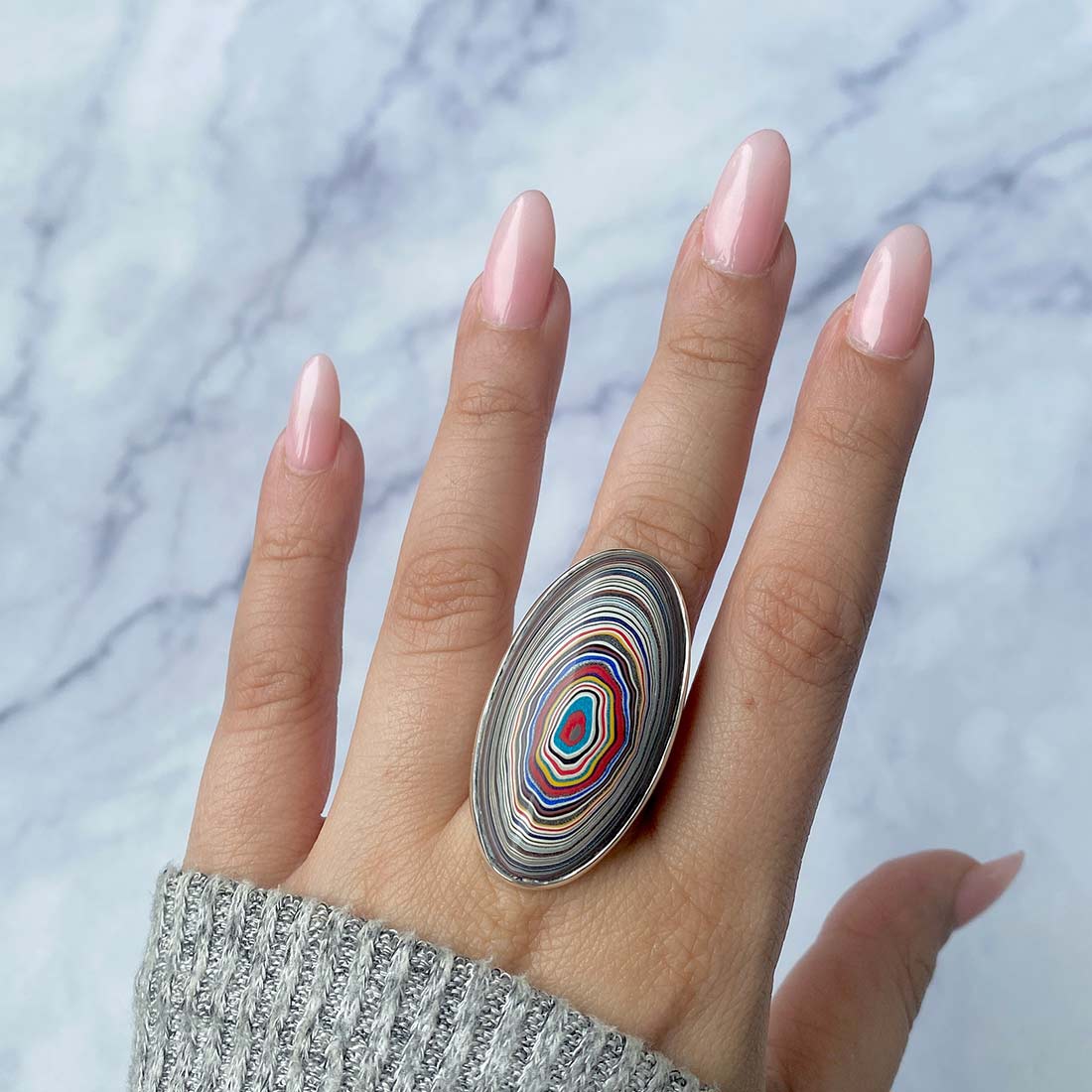 Fordite Adjustable Ring-(FRD-R-20)