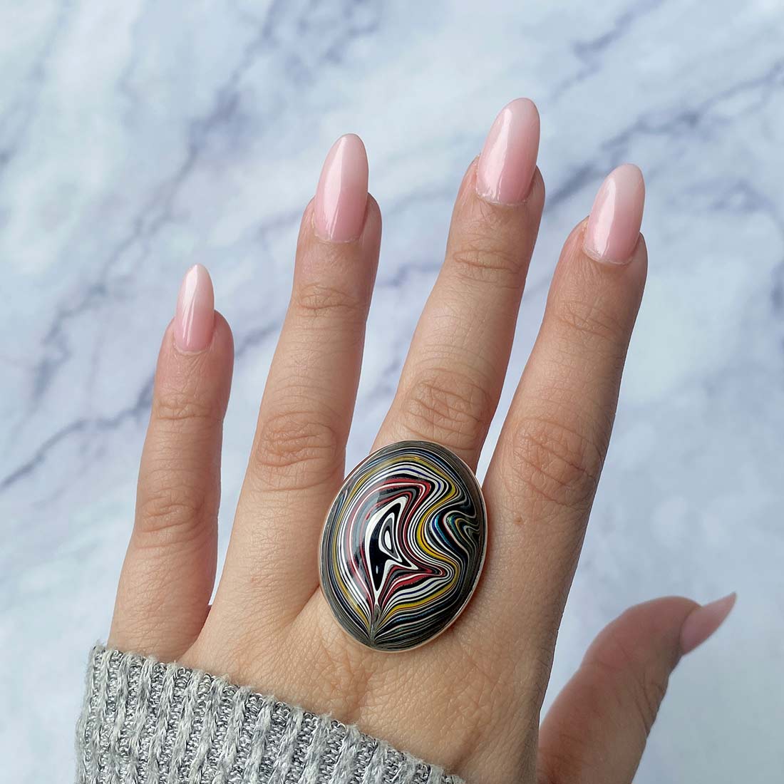 Fordite Adjustable Ring-(FRD-R-21)