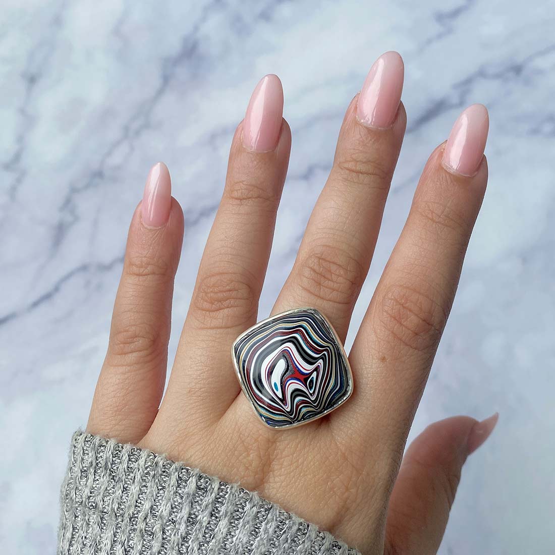 Fordite Adjustable Ring-(FRD-R-22)