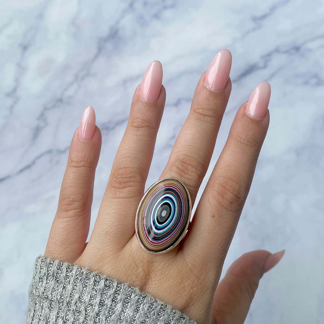 Fordite Adjustable Ring-(FRD-R-24)