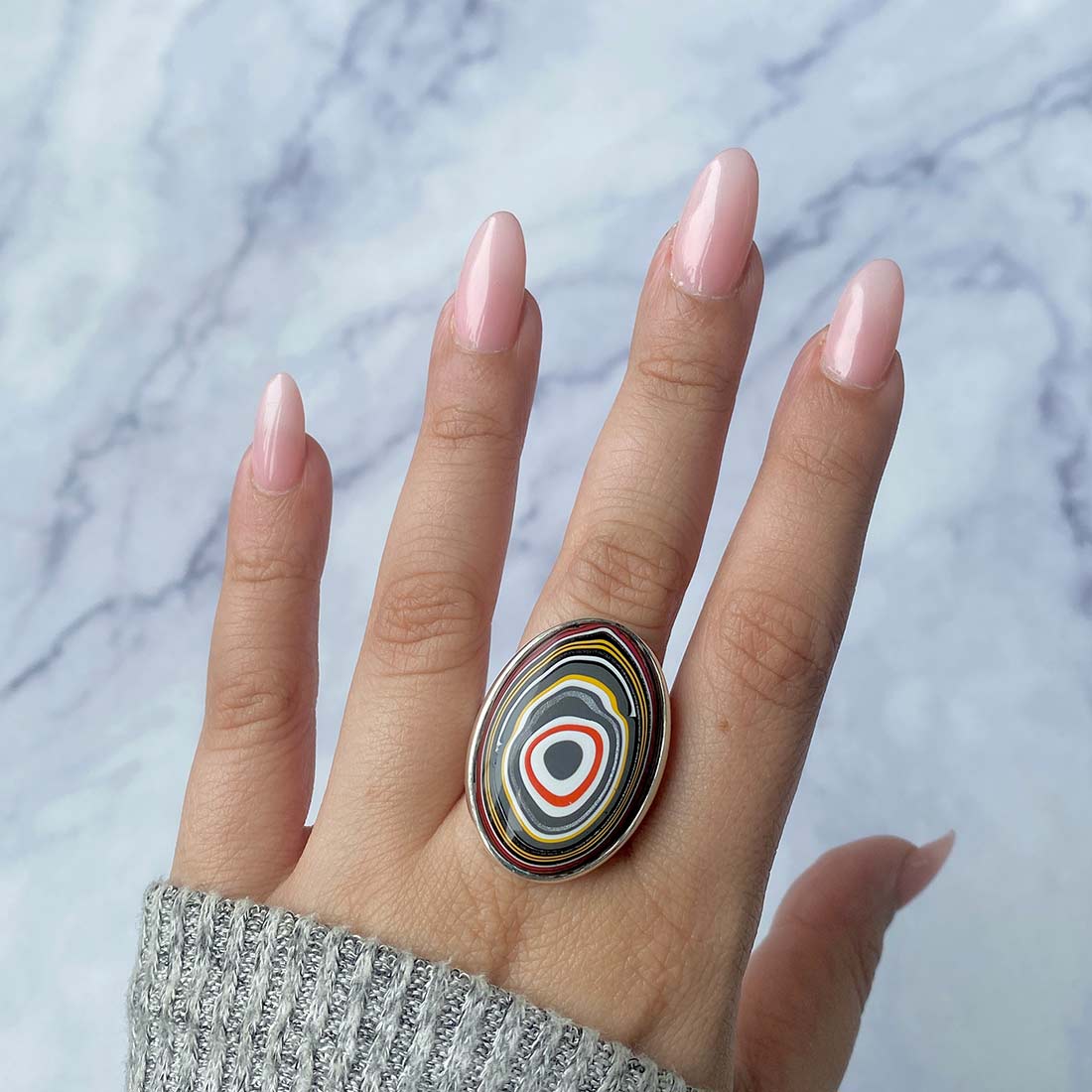 Fordite Adjustable Ring-(FRD-R-26)