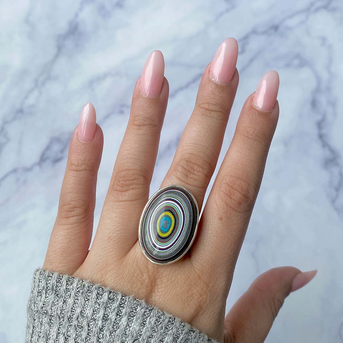 Fordite Adjustable Ring-(FRD-R-28)