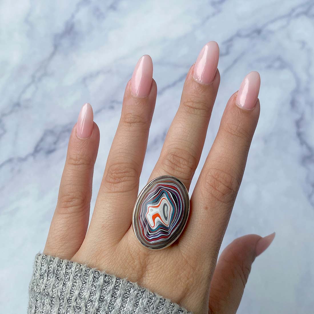 Fordite Adjustable Ring-(FRD-R-30)