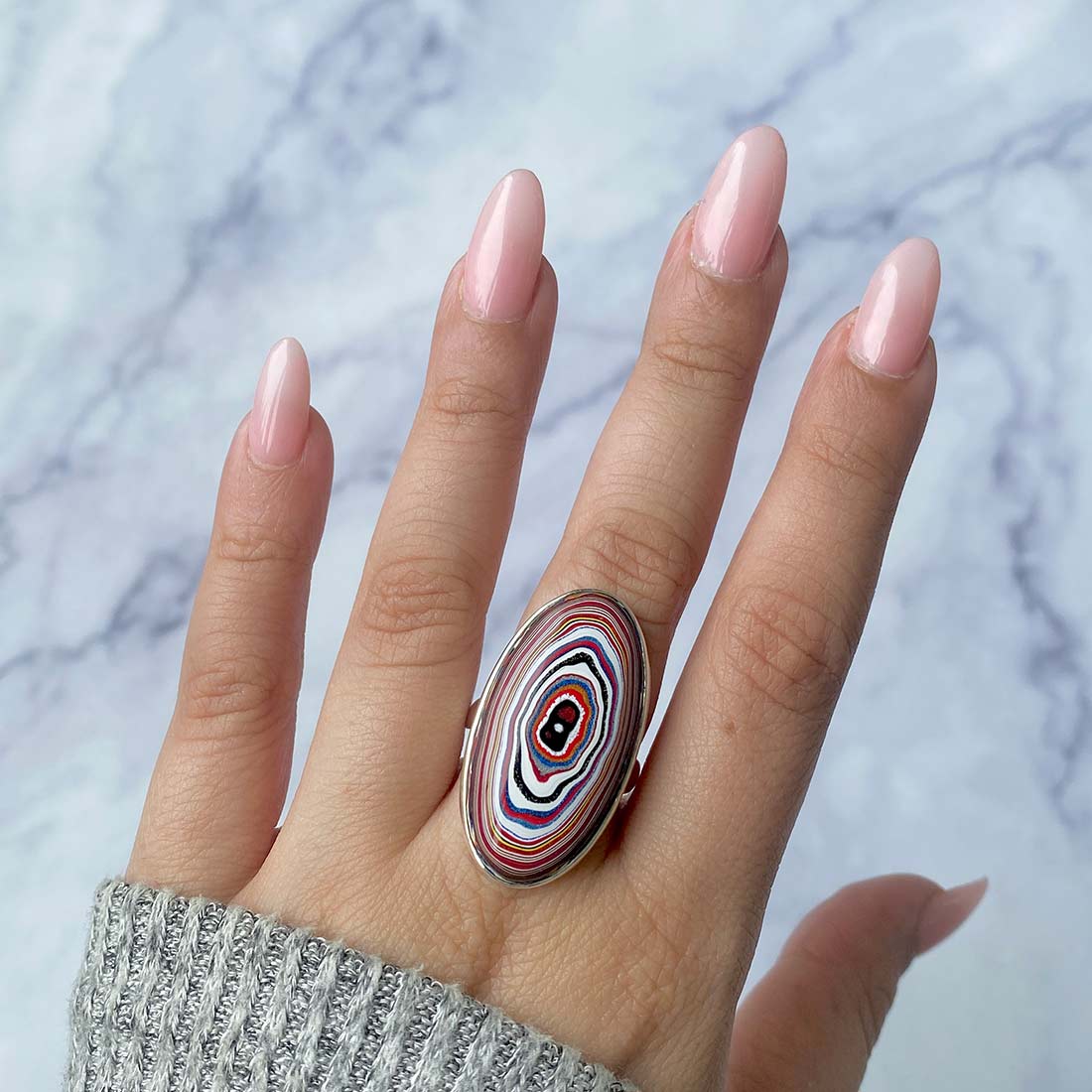 Fordite Adjustable Ring-(FRD-R-31)