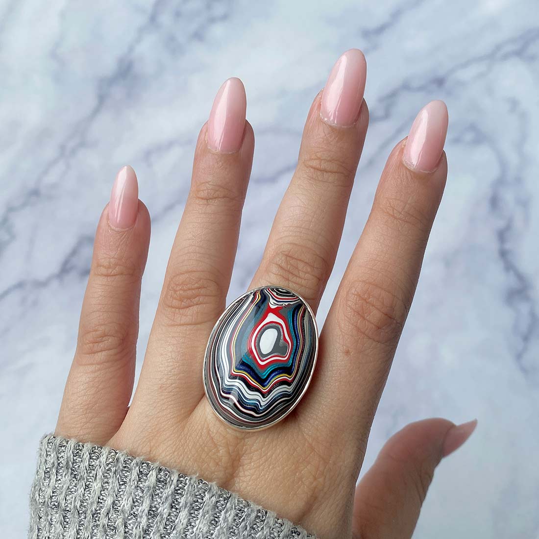 Fordite Adjustable Ring-(FRD-R-34)