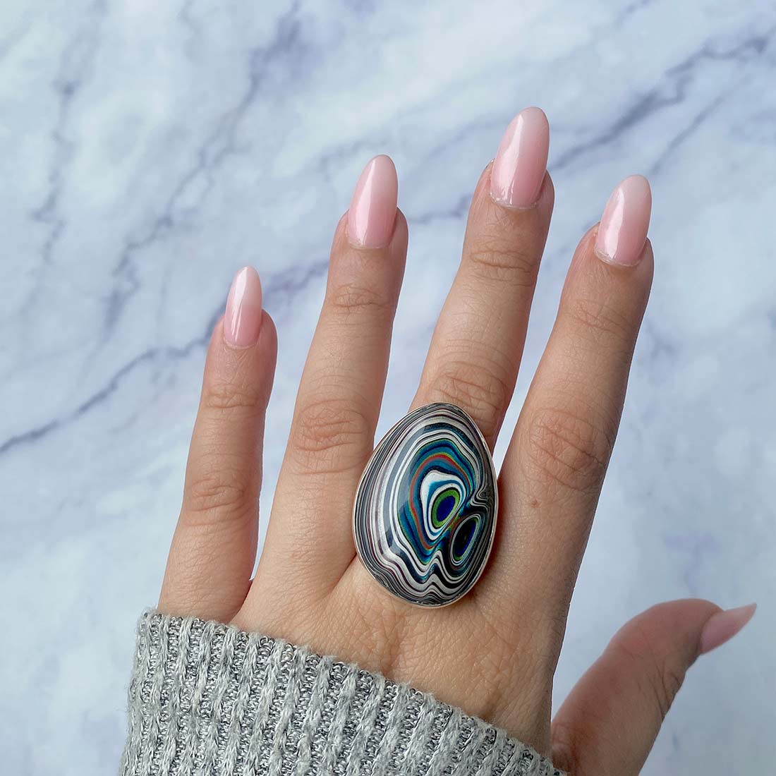 Fordite Adjustable Ring-(FRD-R-4)