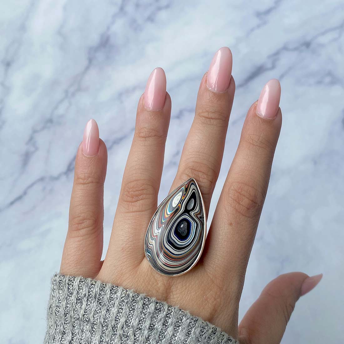 Fordite Adjustable Ring-(FRD-R-5)