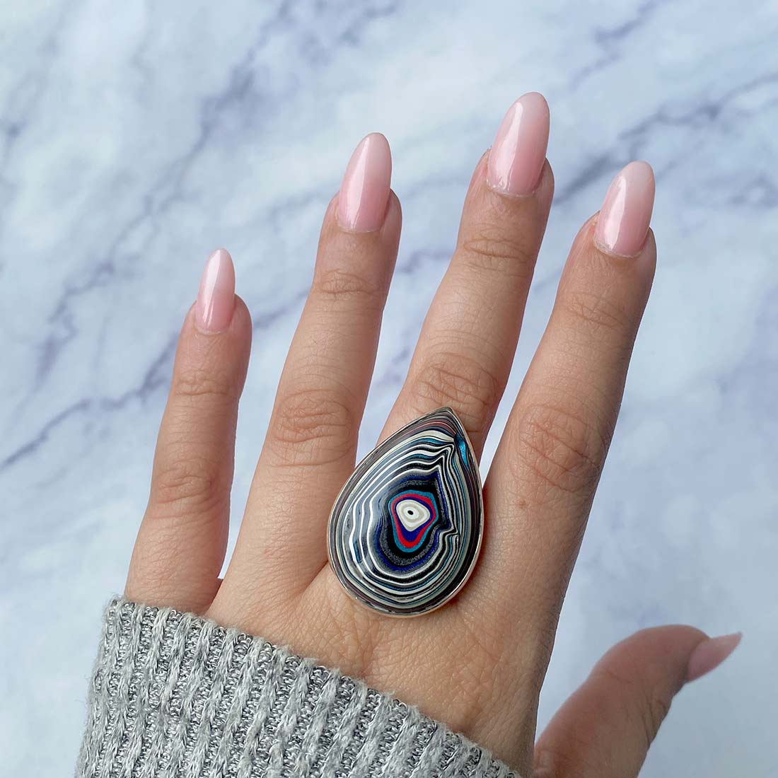 Fordite Adjustable Ring-(FRD-R-8)