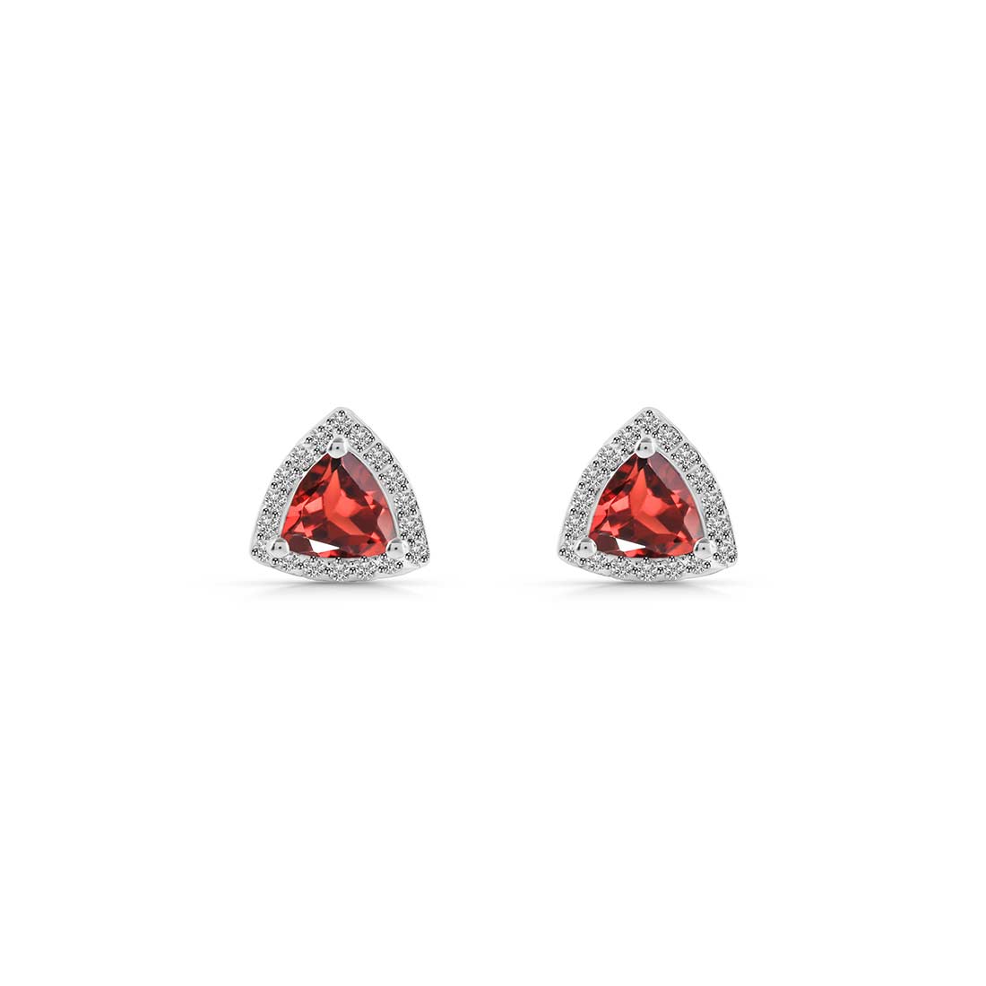 Garnet Stud Earring-(GAR-SE-1269.)