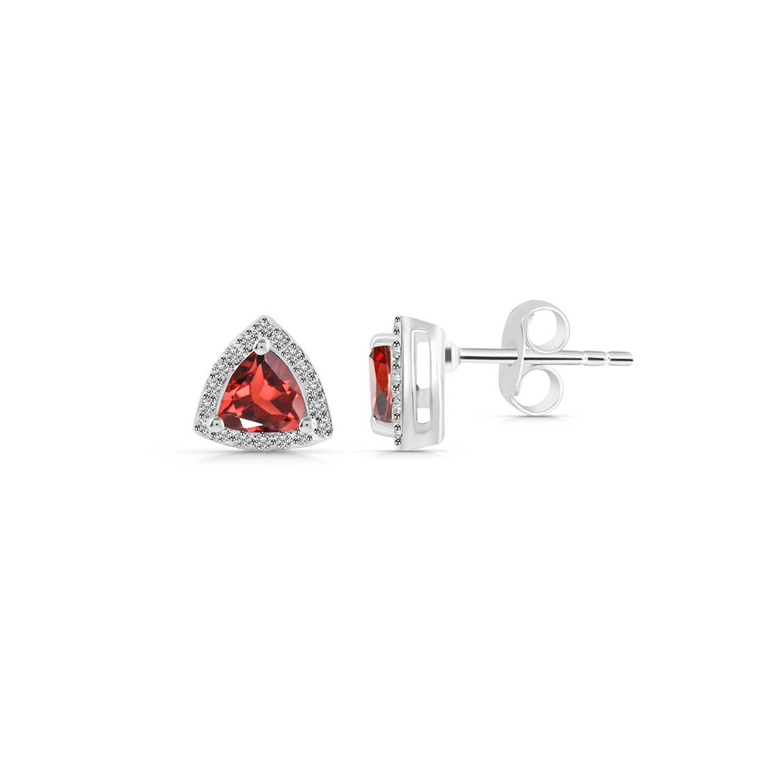 Garnet Stud Earring-(GAR-SE-1269.)