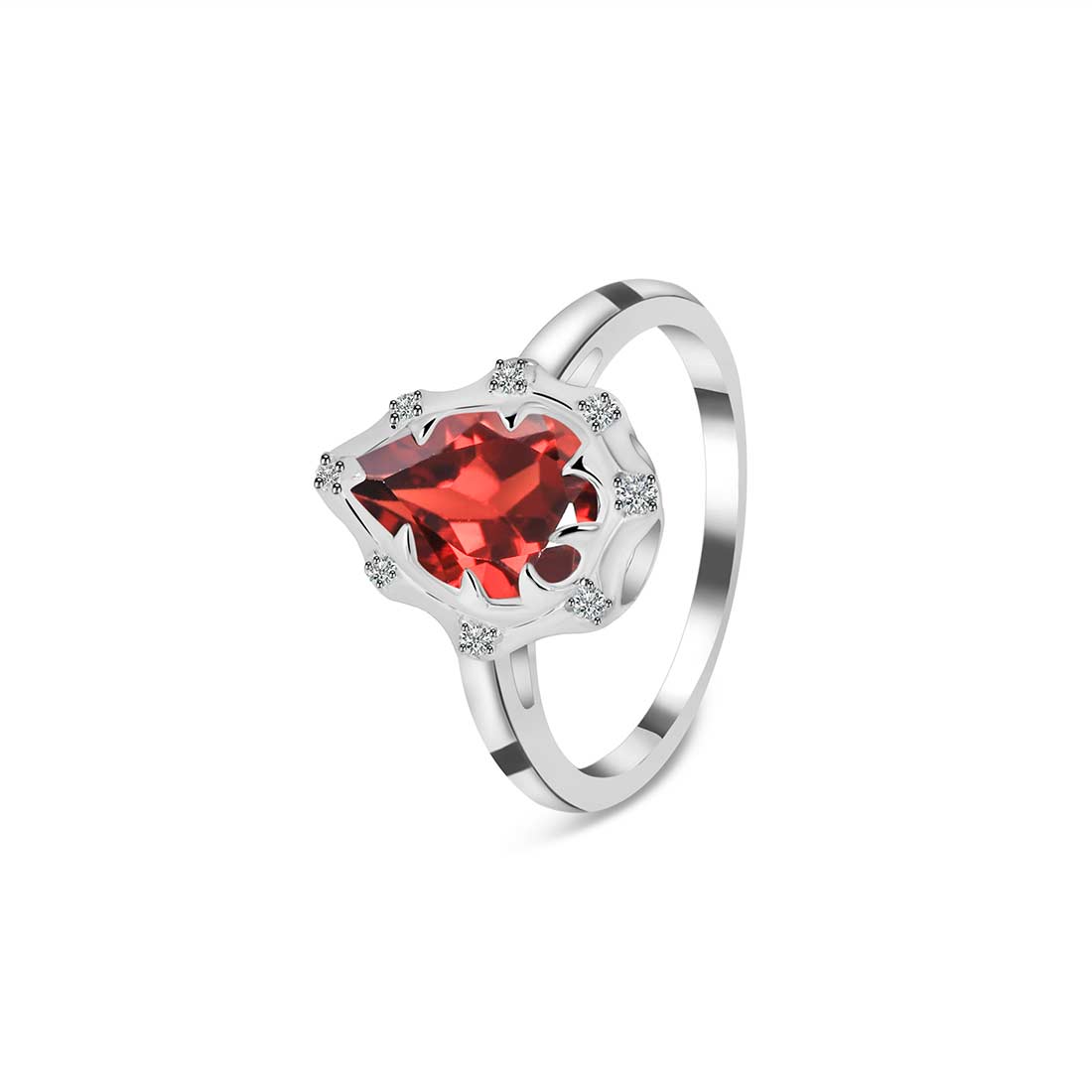 Garnet Ring-(GAR-SR-369-W.)