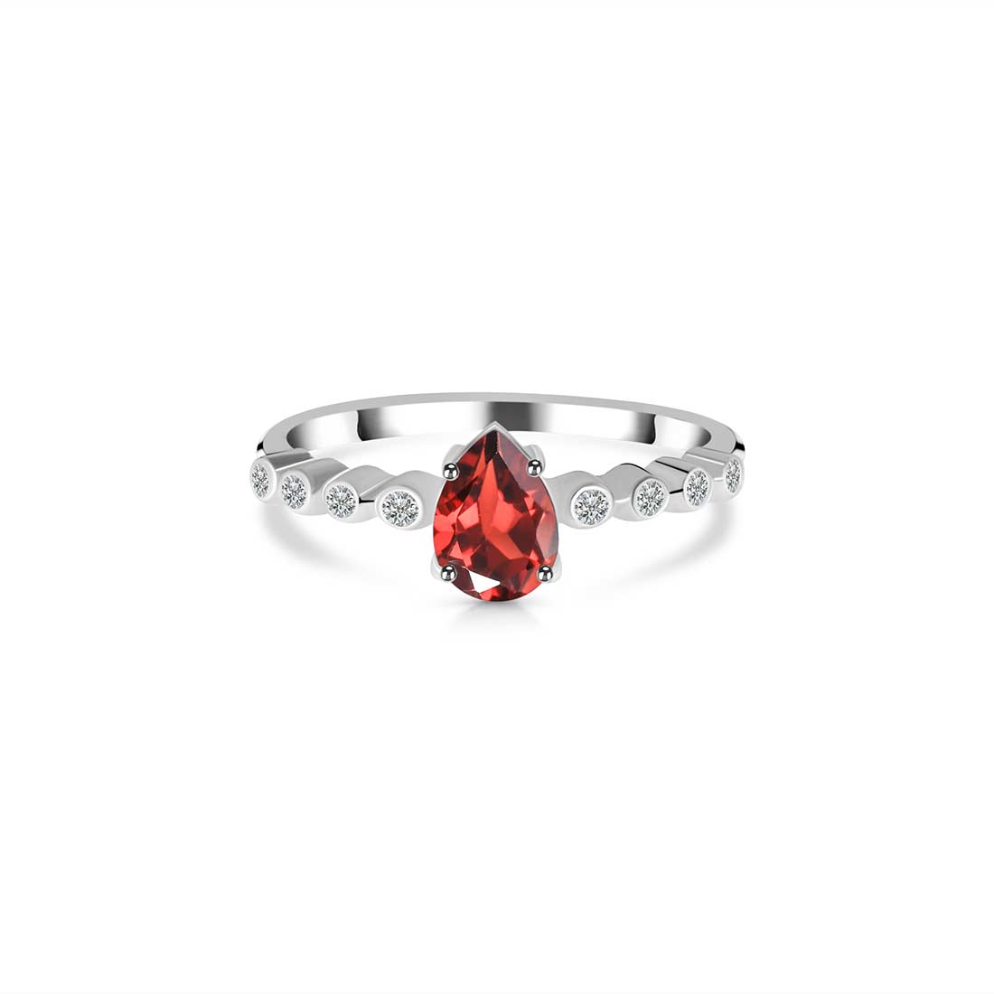 Garnet Ring-(GAR-SR-419D-W.)