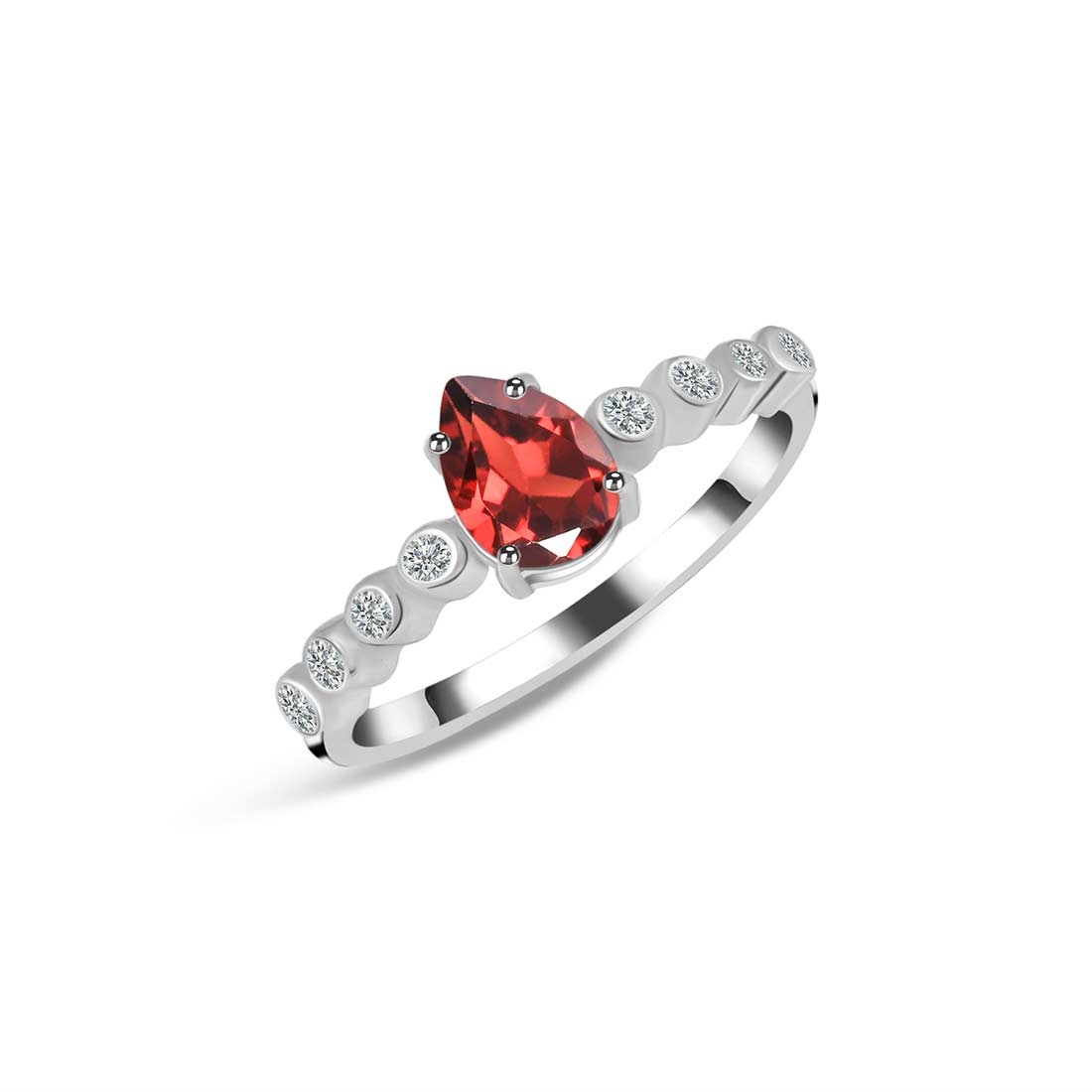 Garnet Ring-(GAR-SR-419D-W.)