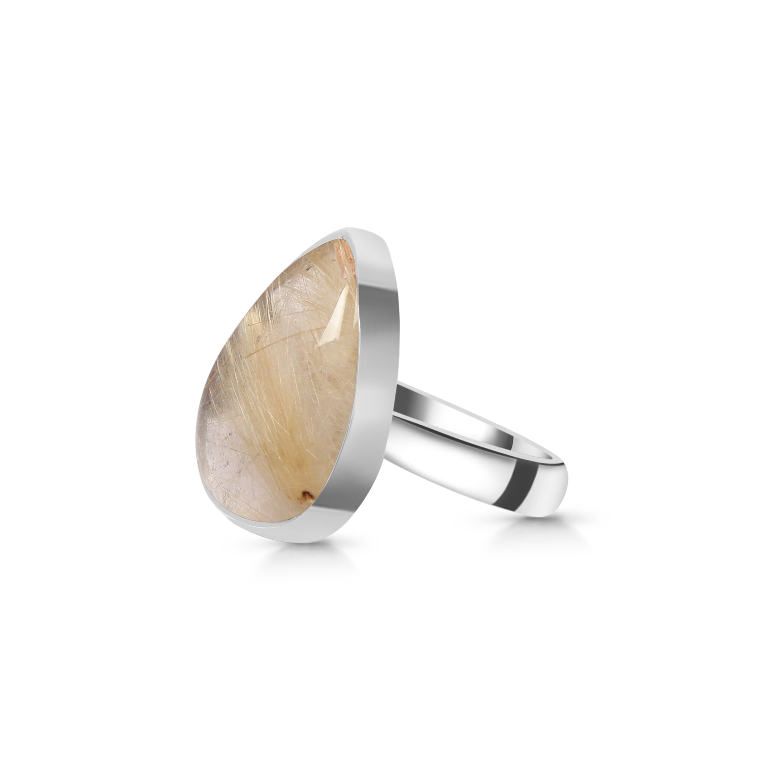 Golden Rutile Adjustable Ring-(GDR-R-1.)