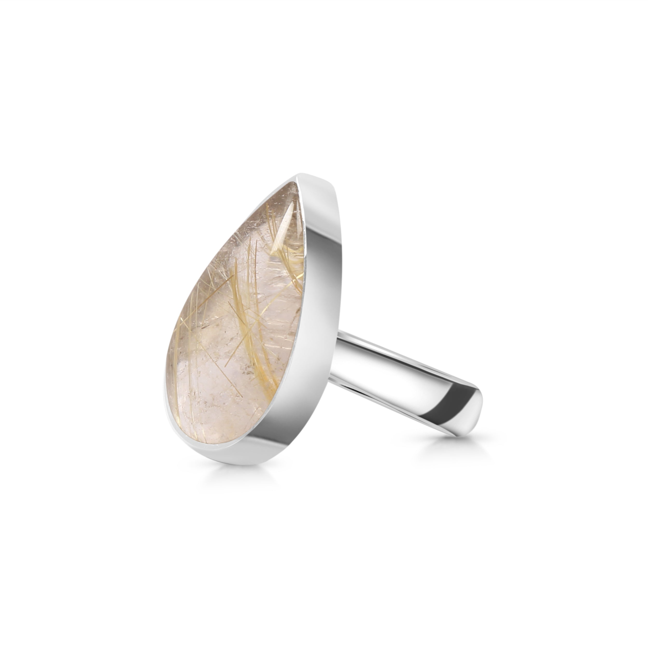 Golden Rutile Adjustable Ring-(GDR-R-17.)