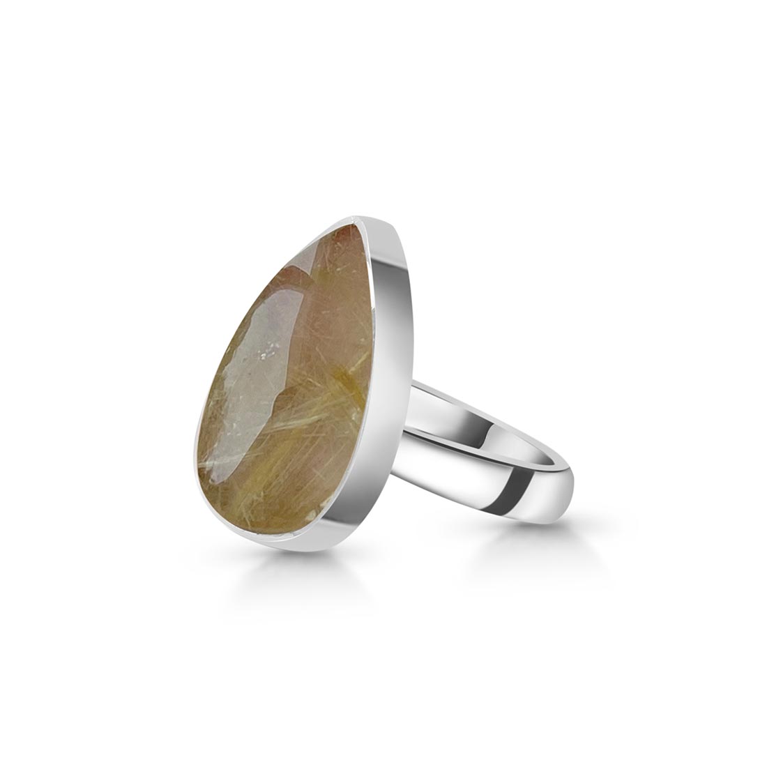 Golden Rutile Adjustable Ring-(GDR-R-26.)